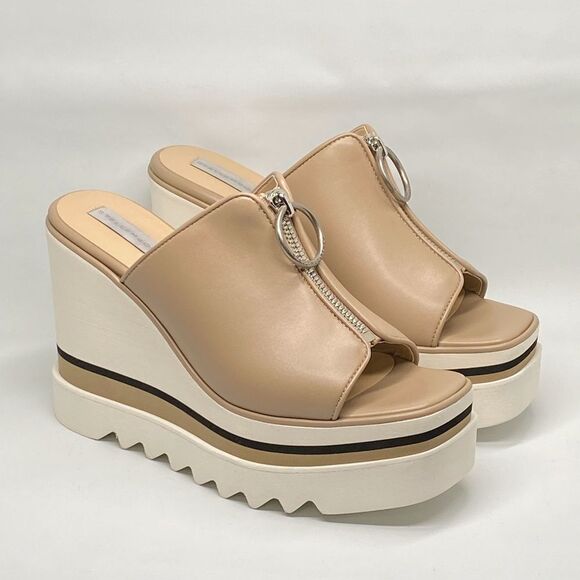 Stella McCartney Sneakelyse Semi-Shine 120MM Wedge Mules size 40 - Picture 1 of 14